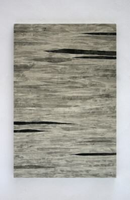 ESTRATOS GRISES Y NEGROS 150&times;100 cm Acrilico s/papel, rasgado a mano y encolado s/madera 2006