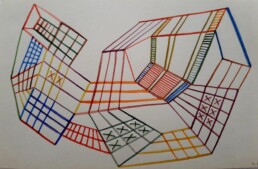 08-Acuarela, hilo y grafito.13,4x20,6. 2023